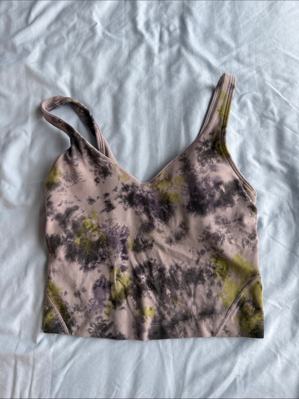 lululemon athletica Tie-Dye V-Neck Cropped Tank in Mauve, Olive & Charcoal